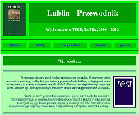  Strona główna witryny 'Lublin. Przewodnik' Wydawnictwa TEST 