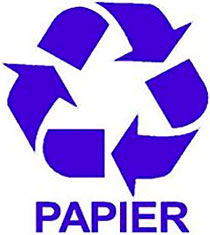  Recykling papieru - znak 